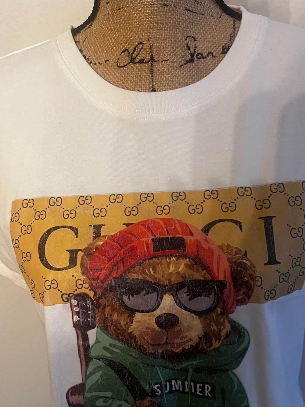 Gucci White Logo Cotton Tee - Picture 2 of 4